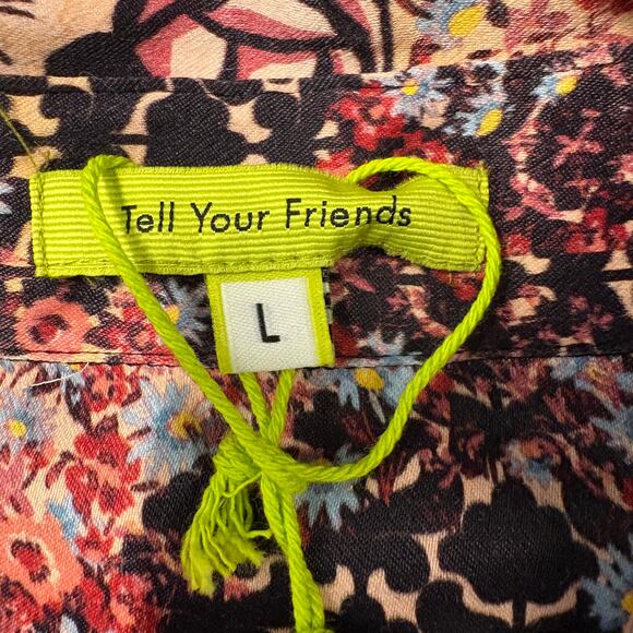 TELL YOUR FRIENDS Women's Western Shirt in Ines Size L Abstract Floral‎ - Picture 4 of 14